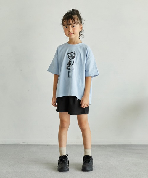undeny.(アンディニ-)の「アンディニー CAT Tシャツ(Tシャツ/カットソー・キッズ・サックスブルー/ホワイト/ベージュ系その他・XL/L/M)」の8枚目の写真