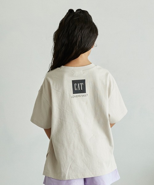 undeny.(アンディニ-)の「アンディニー CAT Tシャツ(Tシャツ/カットソー・キッズ・サックスブルー/ホワイト/ベージュ系その他・XL/L/M)」の10枚目の写真