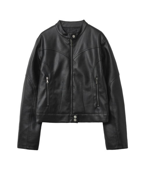 RENSE（レンセ）の「Vegan Leather Biker Jacket Black（ライダースジャケット・レディース・その他・OS）」の3枚目の写真