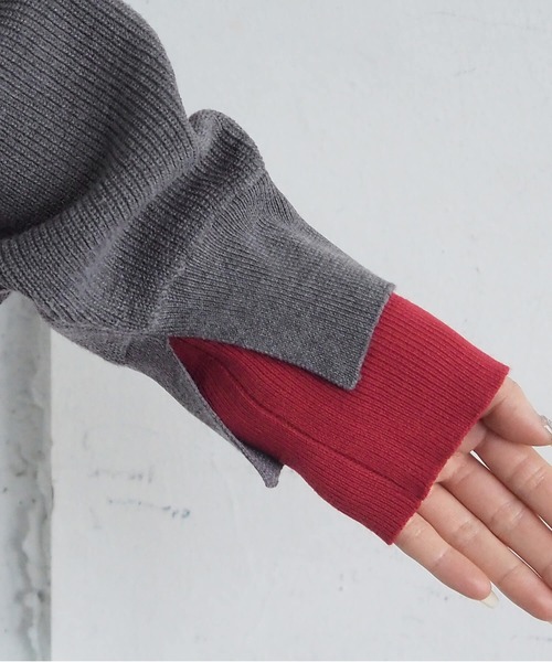 tiptop（ティップトップ）の「畦編配色Vネックショートカーディガン（カーディガン/ボレロ・レディース・グレー/チャコールグレー/アイボリー/ピンク・FREE）」の16枚目の写真