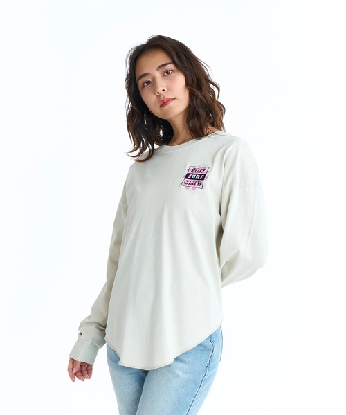 ROXY（ロキシー）の「ROXY ウィメンズ ALL NEED IN LIFE ロンT 【2026年春夏モデル】/ロキシーフラワーモチーフバックプリントラウンドヘム長袖ロンT（Tシャツ/カットソー・レディース・ベージュ/ブラック/ナチュラル/グレー・SMALL/LARGE/MEDIUM）」の2枚目の写真