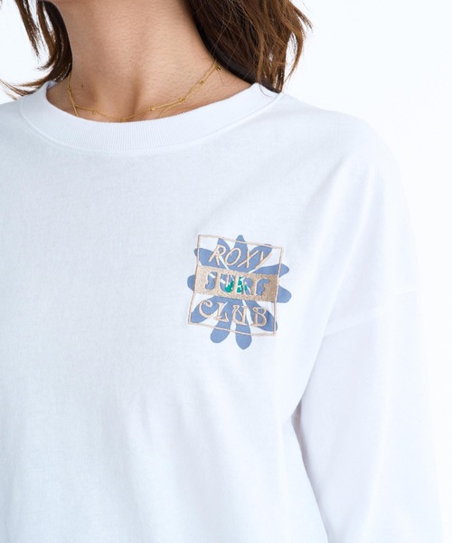 ROXY（ロキシー）の「ROXY ウィメンズ ALL NEED IN LIFE ロンT 【2026年春夏モデル】/ロキシーフラワーモチーフバックプリントラウンドヘム長袖ロンT（Tシャツ/カットソー・レディース・ベージュ/ブラック/ナチュラル/グレー・SMALL/LARGE/MEDIUM）」の9枚目の写真