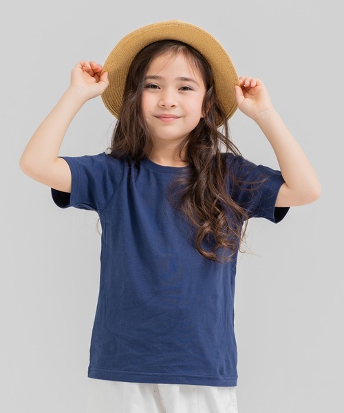 chil2（チルツー）の「綿100％ 無地 半袖Tシャツ（Tシャツ/カットソー・キッズ・ブラック/スモークピンク/チャコールグレー/クリーム/ブルー/ミント/ネイビー/イエロー/ホワイト/レッド/カーキ/ベージュ・80ｃｍ/90cm/100cm/110cm/120cm/130cm/140cm/150cm/160cm）」の8枚目の写真