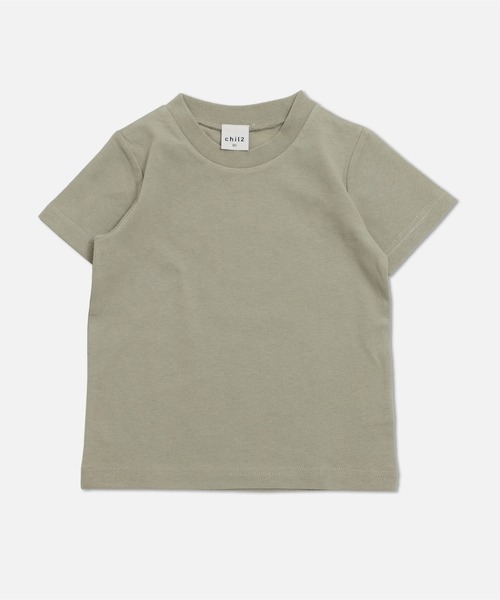 chil2（チルツー）の「綿100％ 無地 半袖Tシャツ（Tシャツ/カットソー・キッズ・ブラック/スモークピンク/チャコールグレー/クリーム/ブルー/ミント/ネイビー/イエロー/ホワイト/レッド/カーキ/ベージュ・80ｃｍ/90cm/100cm/110cm/120cm/130cm/140cm/150cm/160cm）」の6枚目の写真