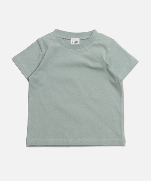chil2（チルツー）の「綿100％ 無地 半袖Tシャツ（Tシャツ/カットソー・キッズ・ブラック/スモークピンク/チャコールグレー/クリーム/ブルー/ミント/ネイビー/イエロー/ホワイト/レッド/カーキ/ベージュ・80ｃｍ/90cm/100cm/110cm/120cm/130cm/140cm/150cm/160cm）」の7枚目の写真