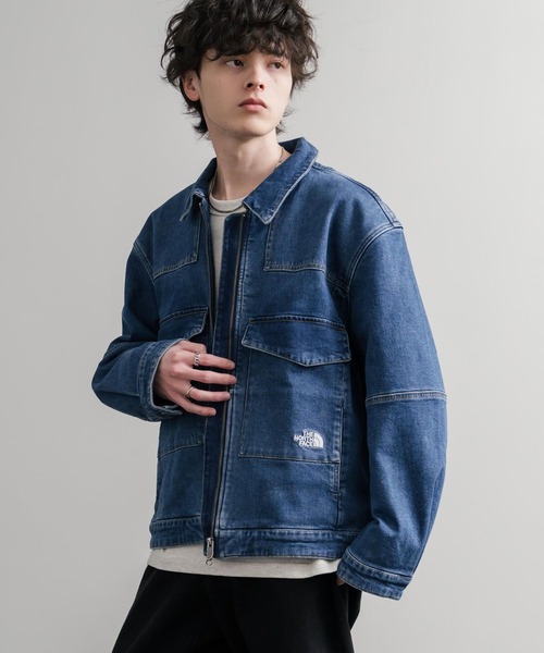 THE NORTH FACE(ザノースフェイス)の「日本未展開モデル WHITE LABEL THE NORTH FACE DENIM TRUCKER JACKET ワンポイントロゴ刺繍ワークデニムジャケット(デニムジャケット・メンズ・グレー/ライトブルー・L/XL/M)」の14枚目の写真