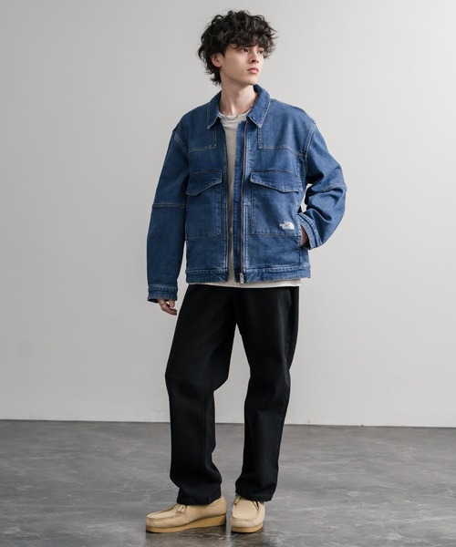 THE NORTH FACE(ザノースフェイス)の「日本未展開モデル WHITE LABEL THE NORTH FACE DENIM TRUCKER JACKET ワンポイントロゴ刺繍ワークデニムジャケット(デニムジャケット・メンズ・グレー/ライトブルー・L/XL/M)」の17枚目の写真