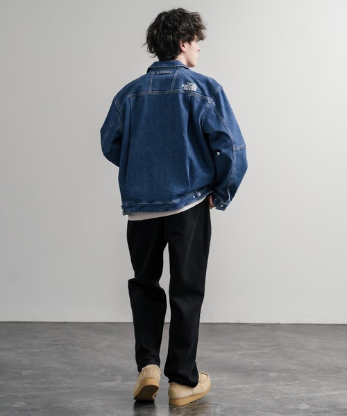 THE NORTH FACE(ザノースフェイス)の「日本未展開モデル WHITE LABEL THE NORTH FACE DENIM TRUCKER JACKET ワンポイントロゴ刺繍ワークデニムジャケット(デニムジャケット・メンズ・グレー/ライトブルー・L/XL/M)」の18枚目の写真
