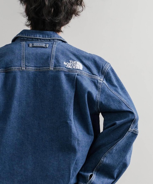 THE NORTH FACE(ザノースフェイス)の「日本未展開モデル WHITE LABEL THE NORTH FACE DENIM TRUCKER JACKET ワンポイントロゴ刺繍ワークデニムジャケット(デニムジャケット・メンズ・グレー/ライトブルー・L/XL/M)」の20枚目の写真