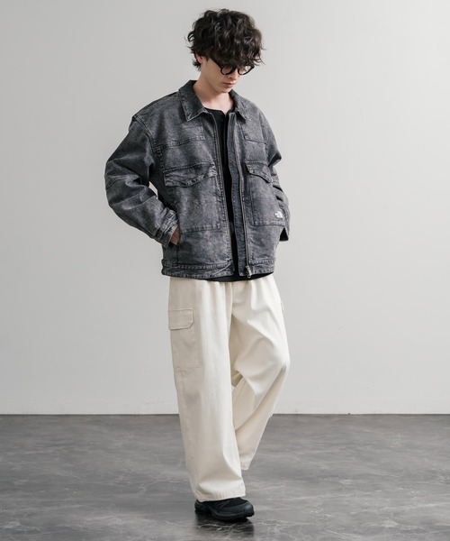 THE NORTH FACE(ザノースフェイス)の「日本未展開モデル WHITE LABEL THE NORTH FACE DENIM TRUCKER JACKET ワンポイントロゴ刺繍ワークデニムジャケット(デニムジャケット・メンズ・グレー/ライトブルー・L/XL/M)」の10枚目の写真