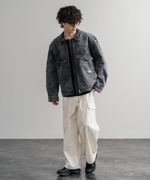 THE NORTH FACE(ザノースフェイス)の「日本未展開モデル WHITE LABEL THE NORTH FACE DENIM TRUCKER JACKET ワンポイントロゴ刺繍ワークデニムジャケット(デニムジャケット・メンズ・グレー/ライトブルー・L/XL/M)」の11枚目の写真