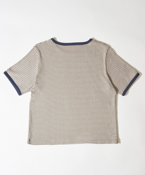 Healthknit(ヘルスニット)の「【Healthknit】26SS Tubular Rib S/S Border Tee HR26S-L302(Tシャツ/カットソー・レディース・ライトベージュ/サックスブルー/ライム・FREE)」の22枚目の写真
