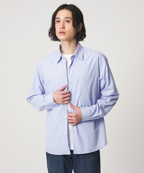 A DAY IN THE LIFE UNITED ARROWS(アデイインザライフユナイテッドアローズ)の「ライトワッシャー ポプリン リラックスレギュラーカラーシャツ<A DAY IN THE LIFE>(シャツ/ブラウス・メンズ・ライトブルー/ダークグレー/ホワイト・M/L)」の1枚目の写真