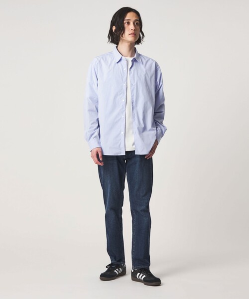 A DAY IN THE LIFE UNITED ARROWS(アデイインザライフユナイテッドアローズ)の「ライトワッシャー ポプリン リラックスレギュラーカラーシャツ<A DAY IN THE LIFE>(シャツ/ブラウス・メンズ・ライトブルー/ダークグレー/ホワイト・M/L)」の4枚目の写真