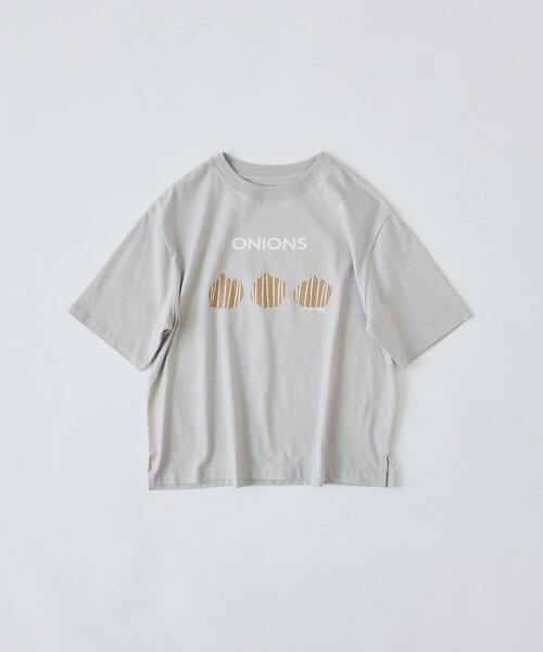 conges payes ADIEU TRISTESSE（コンジェ ペイエ アデュートリステス）の「ベジタブルプリントTシャツ（Tシャツ/カットソー・レディース・オフホワイト/ブラウン/ベージュ・FREE）」の3枚目の写真