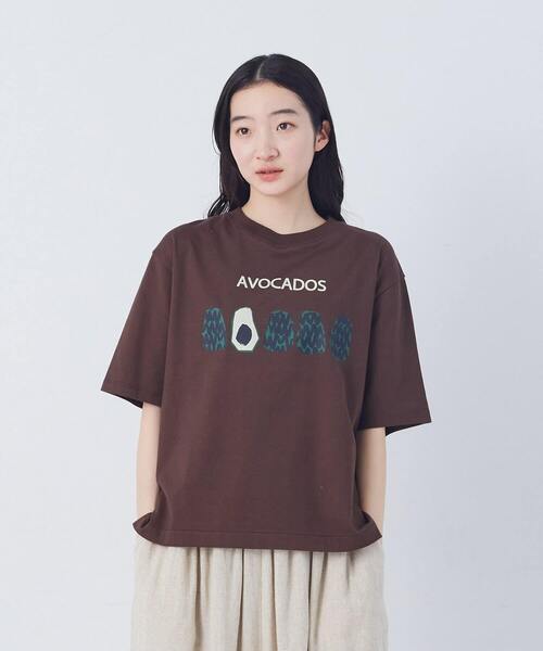 conges payes ADIEU TRISTESSE（コンジェ ペイエ アデュートリステス）の「ベジタブルプリントTシャツ（Tシャツ/カットソー・レディース・オフホワイト/ブラウン/ベージュ・FREE）」の14枚目の写真