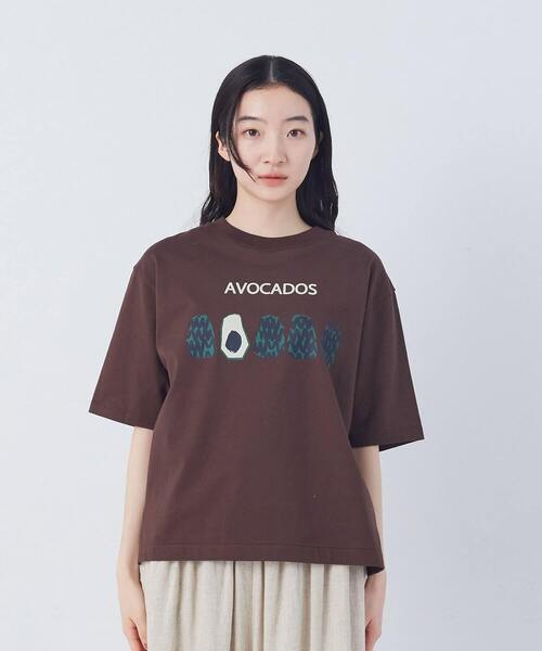 conges payes ADIEU TRISTESSE（コンジェ ペイエ アデュートリステス）の「ベジタブルプリントTシャツ（Tシャツ/カットソー・レディース・オフホワイト/ブラウン/ベージュ・FREE）」の15枚目の写真