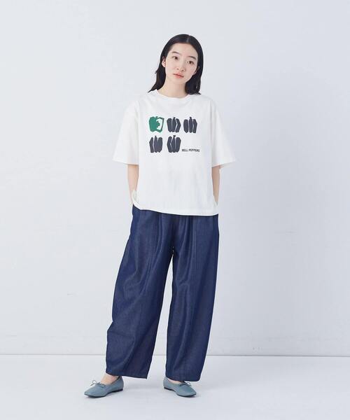 conges payes ADIEU TRISTESSE（コンジェ ペイエ アデュートリステス）の「ベジタブルプリントTシャツ（Tシャツ/カットソー・レディース・オフホワイト/ブラウン/ベージュ・FREE）」の18枚目の写真