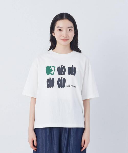 conges payes ADIEU TRISTESSE（コンジェ ペイエ アデュートリステス）の「ベジタブルプリントTシャツ（Tシャツ/カットソー・レディース・オフホワイト/ブラウン/ベージュ・FREE）」の22枚目の写真