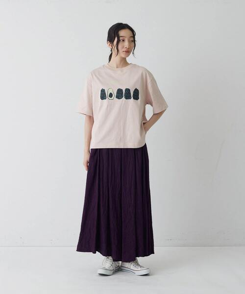conges payes ADIEU TRISTESSE(コンジェ ペイエ アデュートリステス)の「ベジタブルプリントTシャツ(Tシャツ/カットソー・レディース・オフホワイト/ブラウン/ベージュ・FREE)」の19枚目の写真