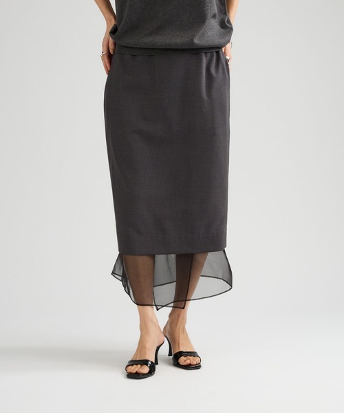 Chaos（カオス）の「Chaos(カオス)/クーシュスカート（スカート・レディース・ベージュ/グレー・38/36）」の6枚目の写真