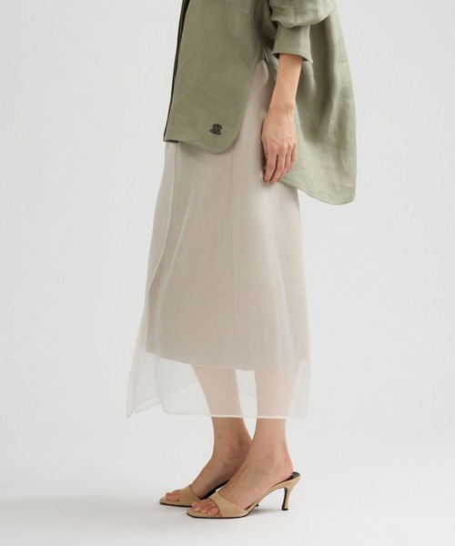 Chaos（カオス）の「Chaos(カオス)/クーシュスカート（スカート・レディース・ベージュ/グレー・38/36）」の19枚目の写真