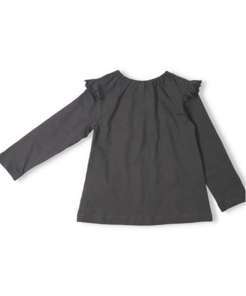 Will Mery（ウイルメリィ）の「【WEB限定】リボン付プリント肩フリル長袖Tシャツ（Tシャツ/カットソー・キッズ・ピンク/スミクロ・80/130/120/110/100/90）」の3枚目の写真