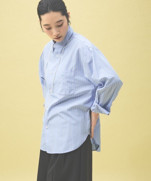 Kappa(カッパ)の「≪Kappa×and ST ウェルネスクラブ≫シャツ(シャツ/ブラウス・レディース・ネイビー/ベージュ/ブルー・MEDIUM/LARGE/SMALL)」の6枚目の写真