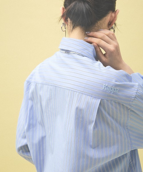 Kappa(カッパ)の「≪Kappa×and ST ウェルネスクラブ≫シャツ(シャツ/ブラウス・レディース・ネイビー/ベージュ/ブルー・MEDIUM/LARGE/SMALL)」の8枚目の写真