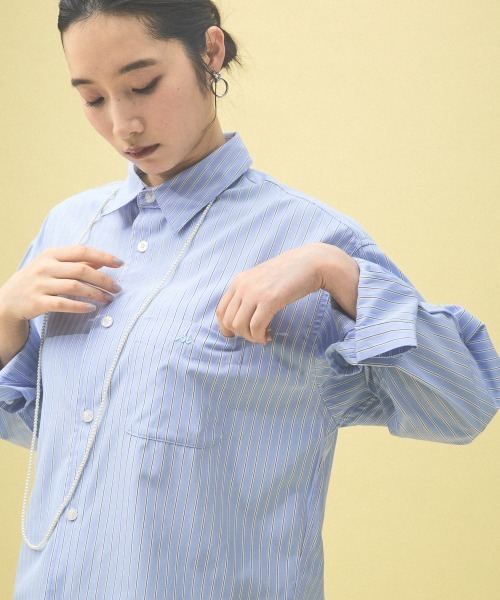 Kappa(カッパ)の「≪Kappa×and ST ウェルネスクラブ≫シャツ(シャツ/ブラウス・レディース・ネイビー/ベージュ/ブルー・MEDIUM/LARGE/SMALL)」の9枚目の写真