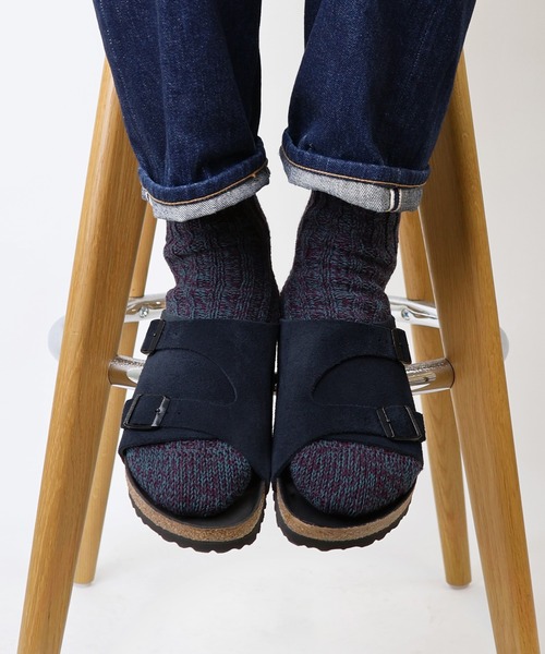 CHICSTOCKS(シックストックス)の「ローゲージリブソックス(ソックス/靴下・メンズ・ブルーグリーン/ダークグレー/オレンジ・SMALL/LARGE)」の3枚目の写真