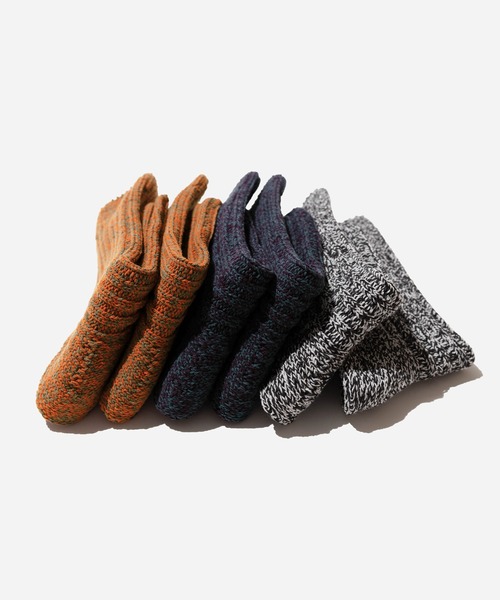 CHICSTOCKS(シックストックス)の「ローゲージリブソックス(ソックス/靴下・メンズ・ブルーグリーン/ダークグレー/オレンジ・SMALL/LARGE)」の6枚目の写真