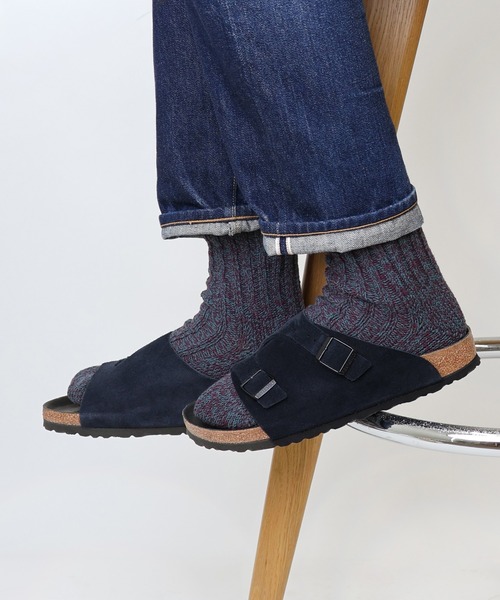CHICSTOCKS(シックストックス)の「ローゲージリブソックス(ソックス/靴下・メンズ・ブルーグリーン/ダークグレー/オレンジ・SMALL/LARGE)」の18枚目の写真