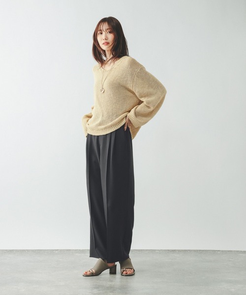 GLOBAL WORK（グローバルワーク）の「シャツカーディガン＊パンツセット/646704（カーディガン/ボレロ・レディース・グレー/チャコールグレー・MEDIUM/LARGE）」の8枚目の写真