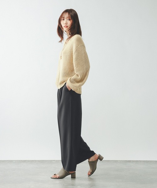 GLOBAL WORK（グローバルワーク）の「シャツカーディガン＊パンツセット/646704（カーディガン/ボレロ・レディース・グレー/チャコールグレー・MEDIUM/LARGE）」の9枚目の写真