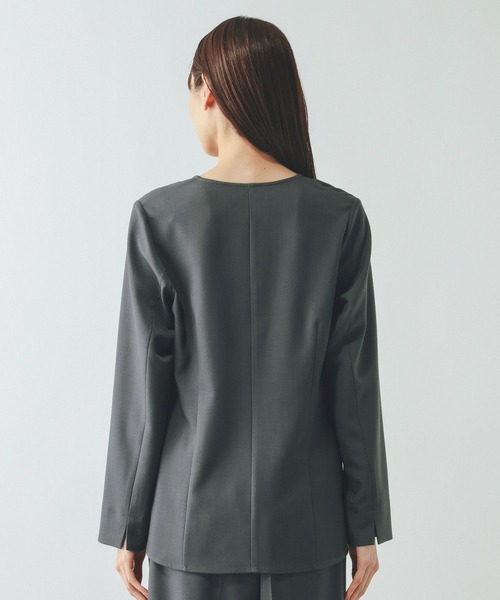 GLOBAL WORK（グローバルワーク）の「シャツカーディガン＊パンツセット/646704（カーディガン/ボレロ・レディース・グレー/チャコールグレー・MEDIUM/LARGE）」の17枚目の写真