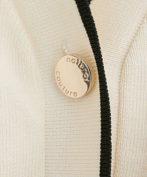 natural couture（ナチュラルクチュール）の「Vネックポケ付きミドルカーディガン（カーディガン/ボレロ・レディース・ネイビー/ラベンダー/ベージュ/オフホワイト・FREE）」の9枚目の写真