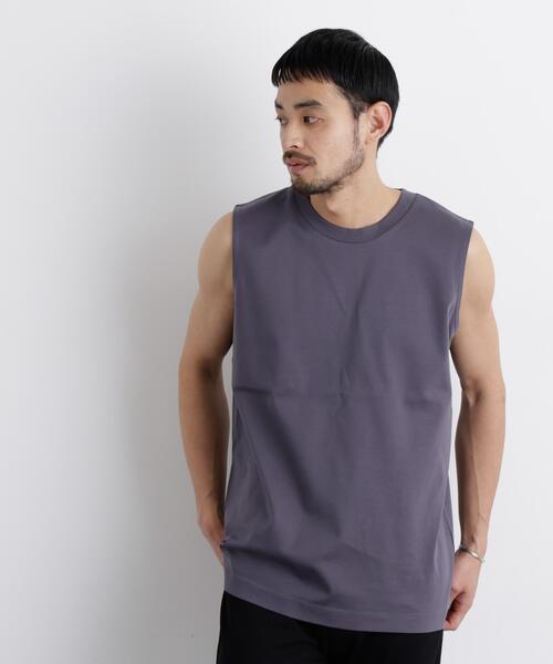NANO universe(ナノユニバース)の「アンチスメル ノースリーブ Tシャツ(タンクトップ・メンズ・ブラック/ホワイト/グレー・L/M/S)」の3枚目の写真