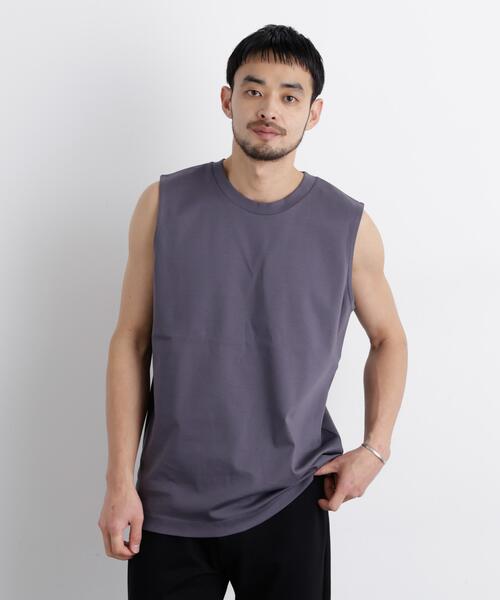 NANO universe(ナノユニバース)の「アンチスメル ノースリーブ Tシャツ(タンクトップ・メンズ・ブラック/ホワイト/グレー・L/M/S)」の5枚目の写真