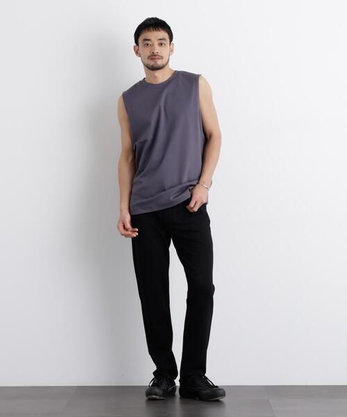 NANO universe(ナノユニバース)の「アンチスメル ノースリーブ Tシャツ(タンクトップ・メンズ・ブラック/ホワイト/グレー・L/M/S)」の8枚目の写真