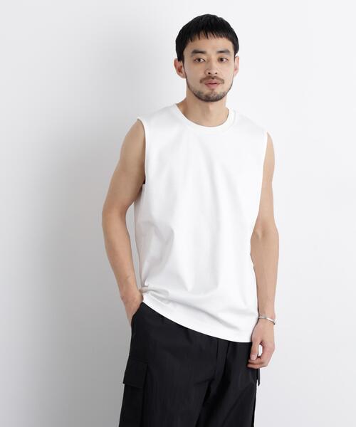 NANO universe(ナノユニバース)の「アンチスメル ノースリーブ Tシャツ(タンクトップ・メンズ・ブラック/ホワイト/グレー・L/M/S)」の12枚目の写真
