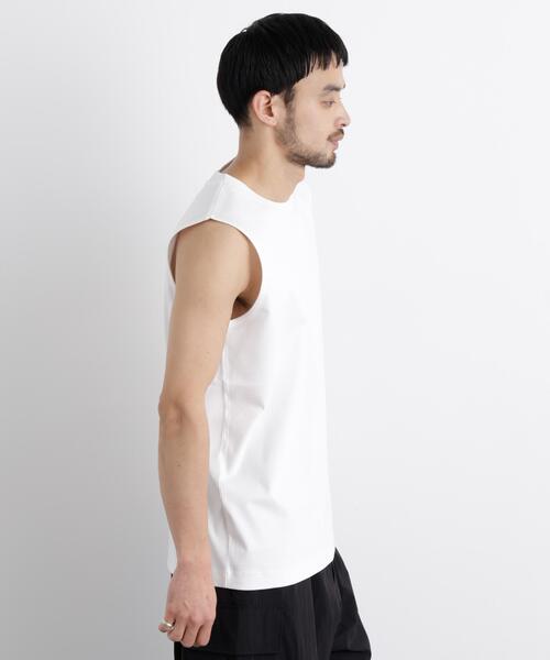 NANO universe(ナノユニバース)の「アンチスメル ノースリーブ Tシャツ(タンクトップ・メンズ・ブラック/ホワイト/グレー・L/M/S)」の13枚目の写真