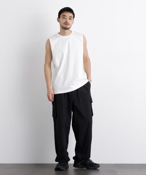 NANO universe(ナノユニバース)の「アンチスメル ノースリーブ Tシャツ(タンクトップ・メンズ・ブラック/ホワイト/グレー・L/M/S)」の15枚目の写真