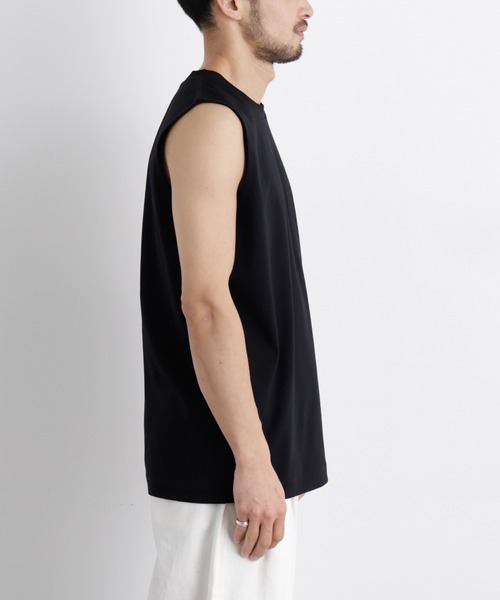 NANO universe（ナノユニバース）の「アンチスメル ノースリーブ Tシャツ（タンクトップ・メンズ・ブラック/ホワイト/グレー・L/M/S）」の10枚目の写真