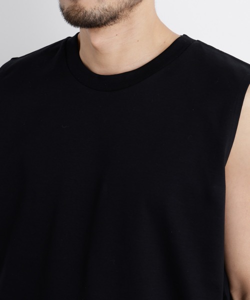 NANO universe（ナノユニバース）の「アンチスメル ノースリーブ Tシャツ（タンクトップ・メンズ・ブラック/ホワイト/グレー・L/M/S）」の12枚目の写真