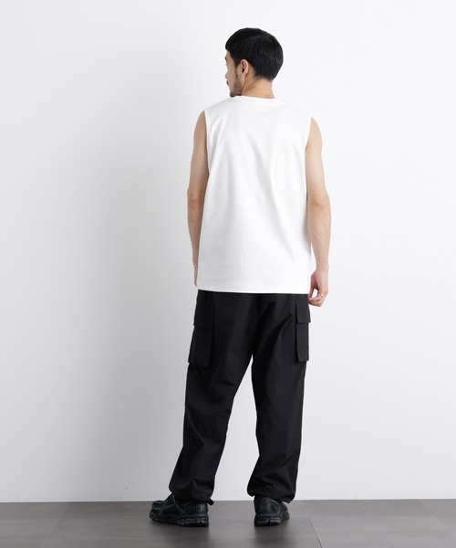NANO universe（ナノユニバース）の「アンチスメル ノースリーブ Tシャツ（タンクトップ・メンズ・ブラック/ホワイト/グレー・L/M/S）」の19枚目の写真