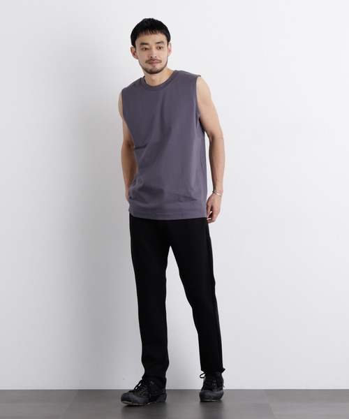 NANO universe（ナノユニバース）の「アンチスメル ノースリーブ Tシャツ（タンクトップ・メンズ・ブラック/ホワイト/グレー・L/M/S）」の13枚目の写真