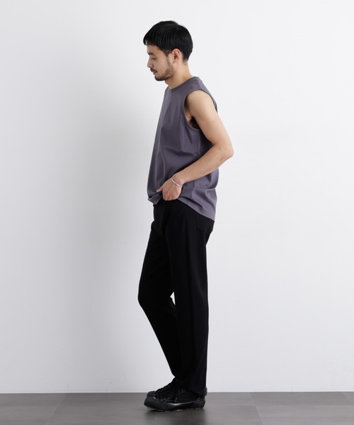 NANO universe（ナノユニバース）の「アンチスメル ノースリーブ Tシャツ（タンクトップ・メンズ・ブラック/ホワイト/グレー・L/M/S）」の14枚目の写真