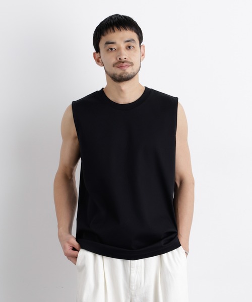 NANO universe（ナノユニバース）の「アンチスメル ノースリーブ Tシャツ（タンクトップ・メンズ・ブラック/ホワイト/グレー・L/M/S）」の15枚目の写真