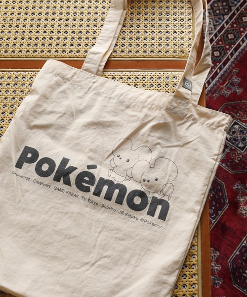 ポケットモンスター(ポケットモンスター)の「Pokemon ポケットモンスター トートバッグ(トートバッグ・レディース・チャコールグレー/アイボリー/ベージュ/イエロー・FREE)」の2枚目の写真